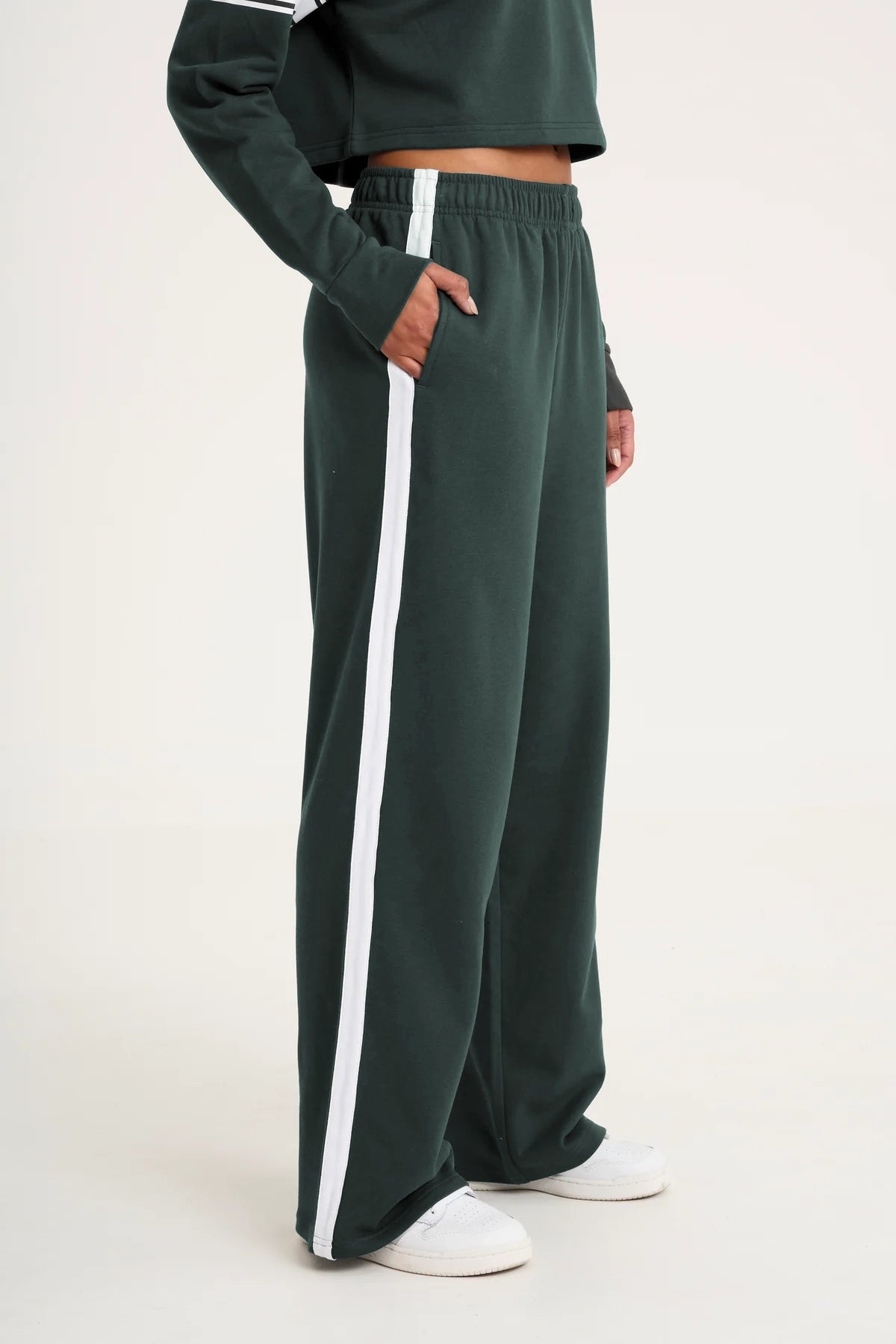 Collegiate Wide Leg Track Pant