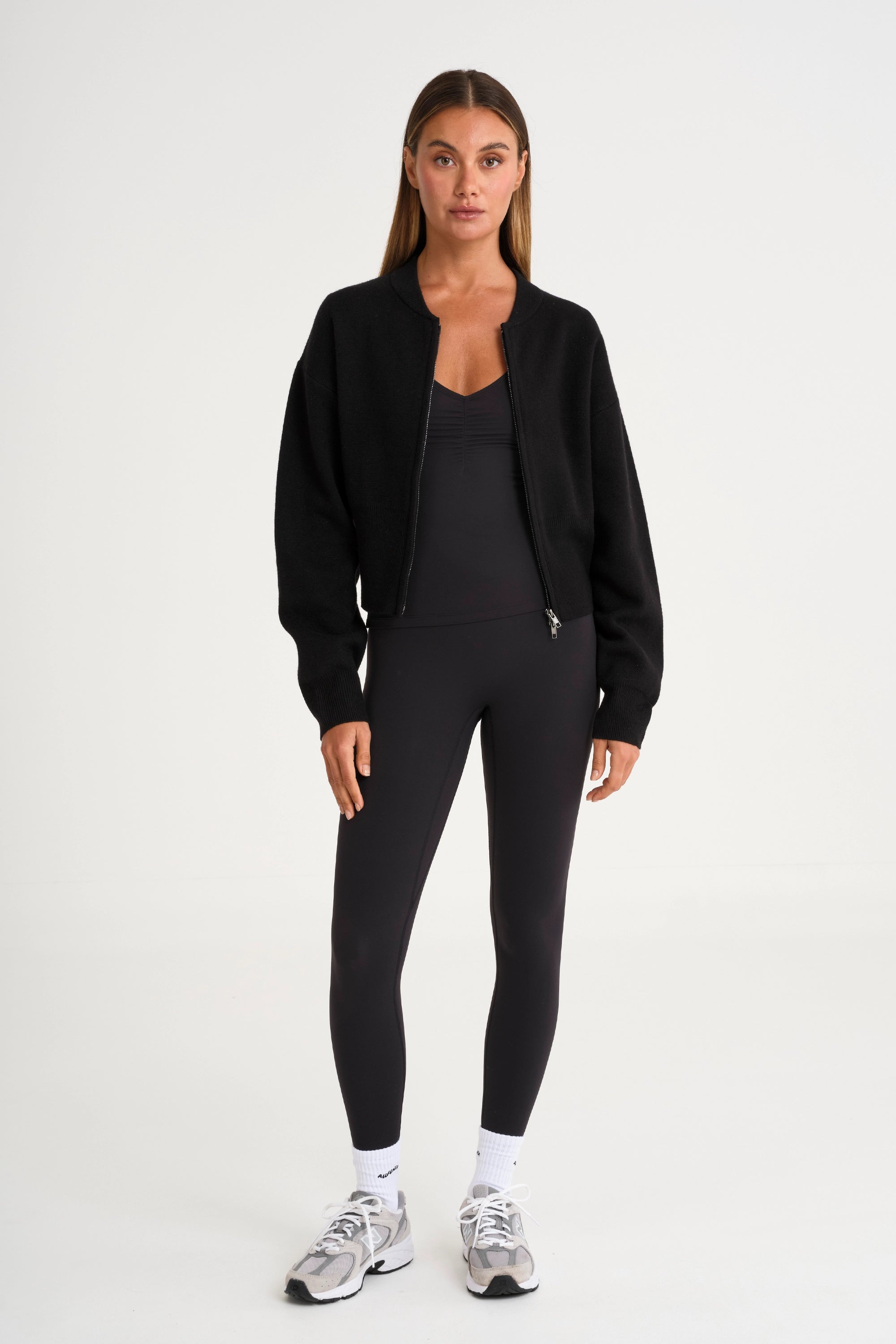 Two Way Zip Knit Bomber