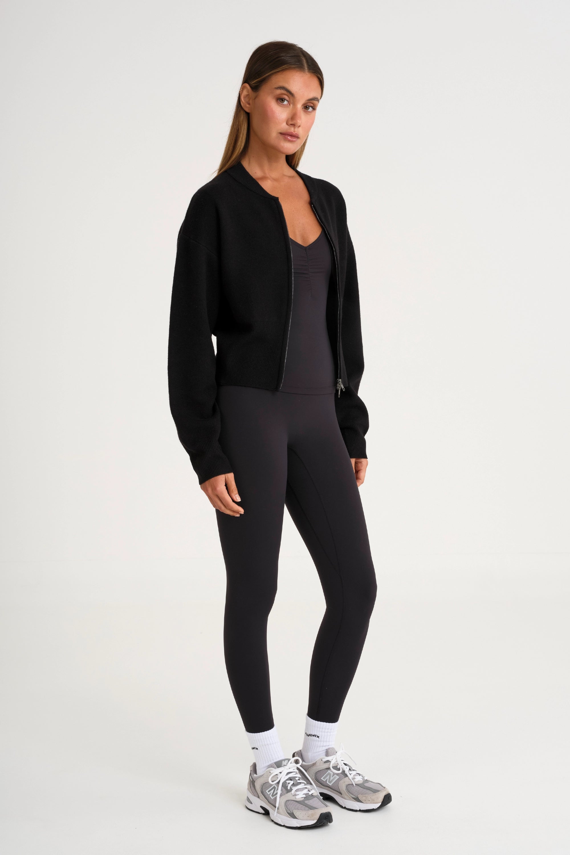 Two Way Zip Knit Bomber
