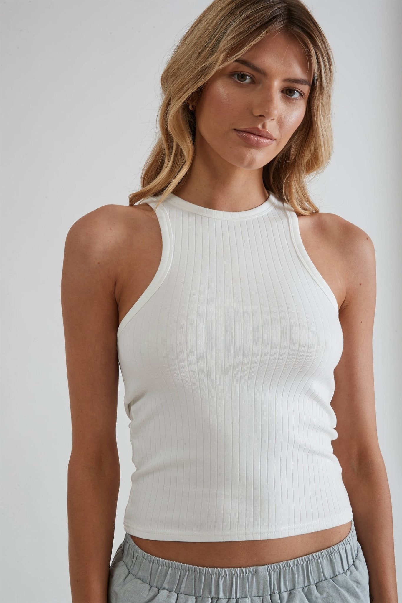 Daisy High Neck Tank (White) - All Fenix