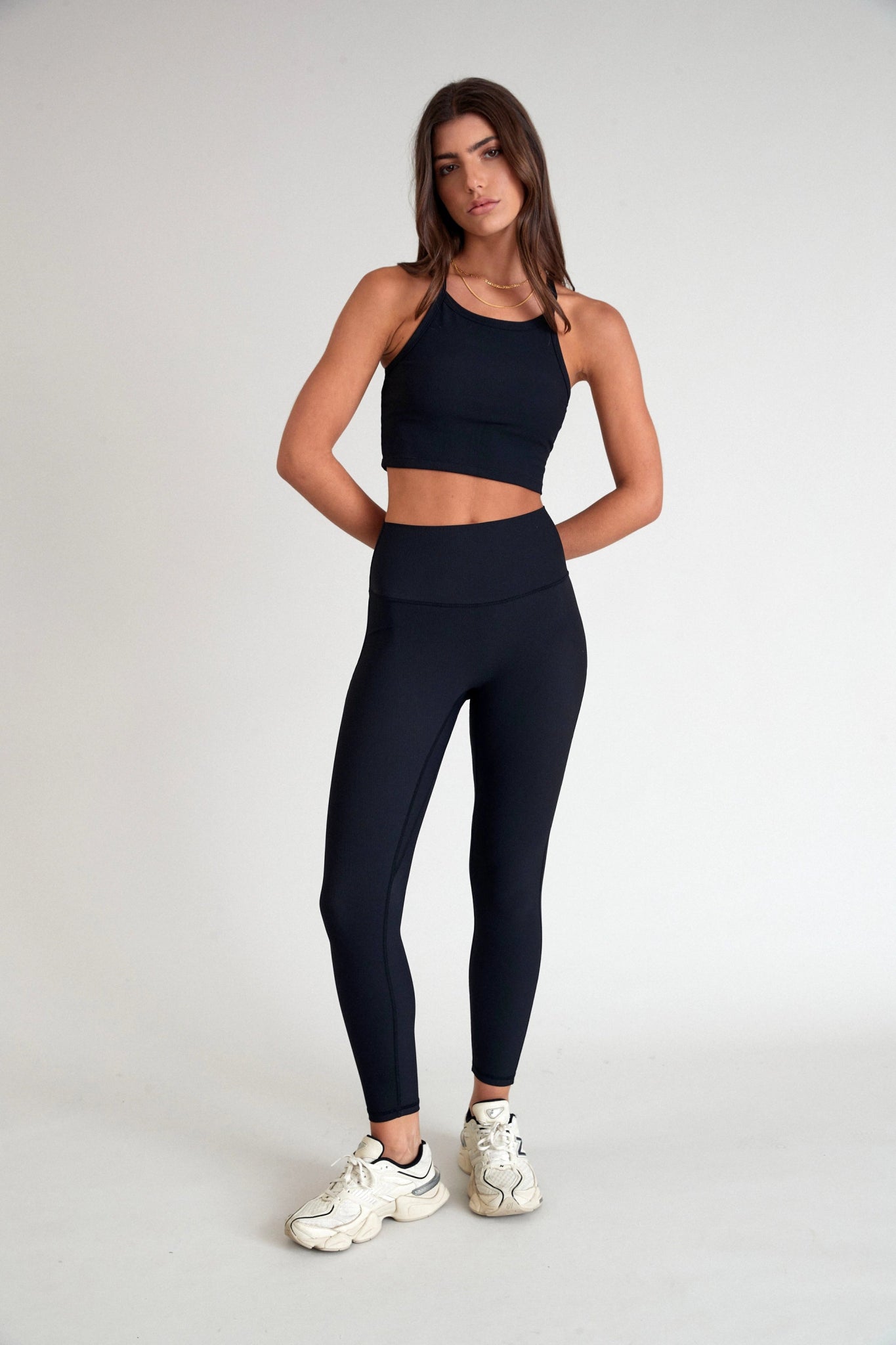 Eco Rib 7/8 Leggings (Black) - All Fenix