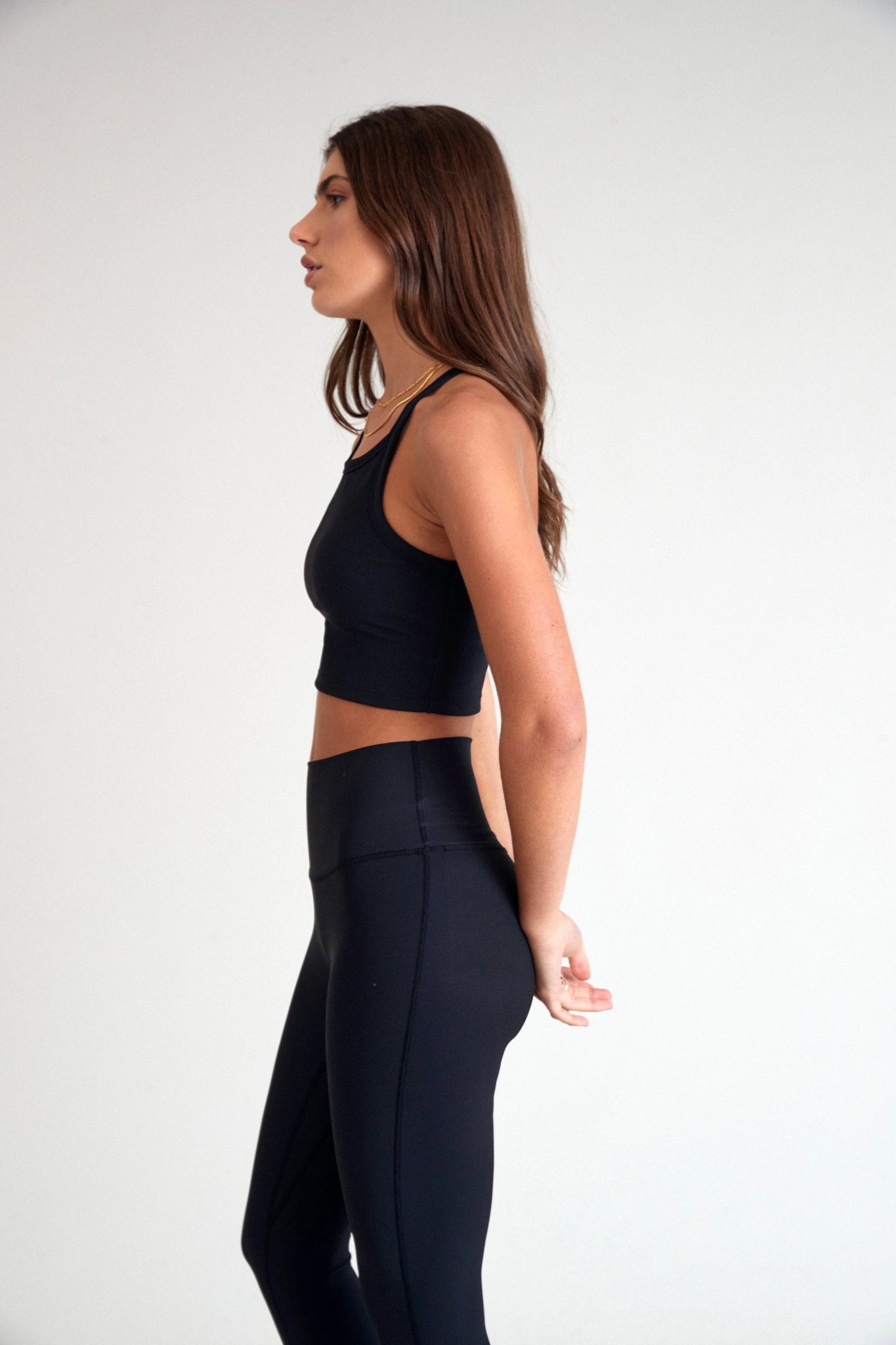 Eco Rib 7/8 Leggings (Black) - All Fenix