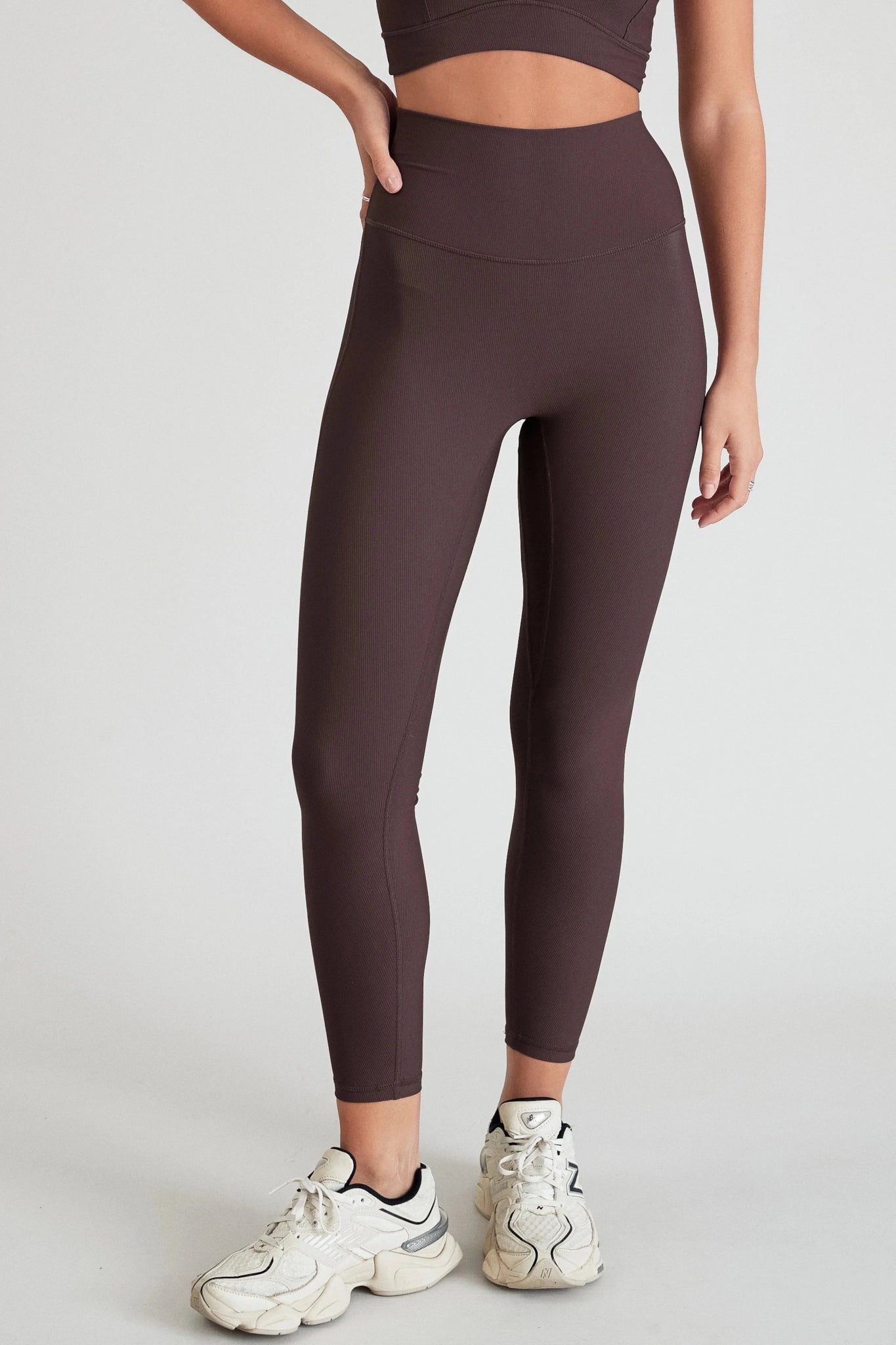 Eco Rib 7/8 Leggings (Espresso) - All Fenix