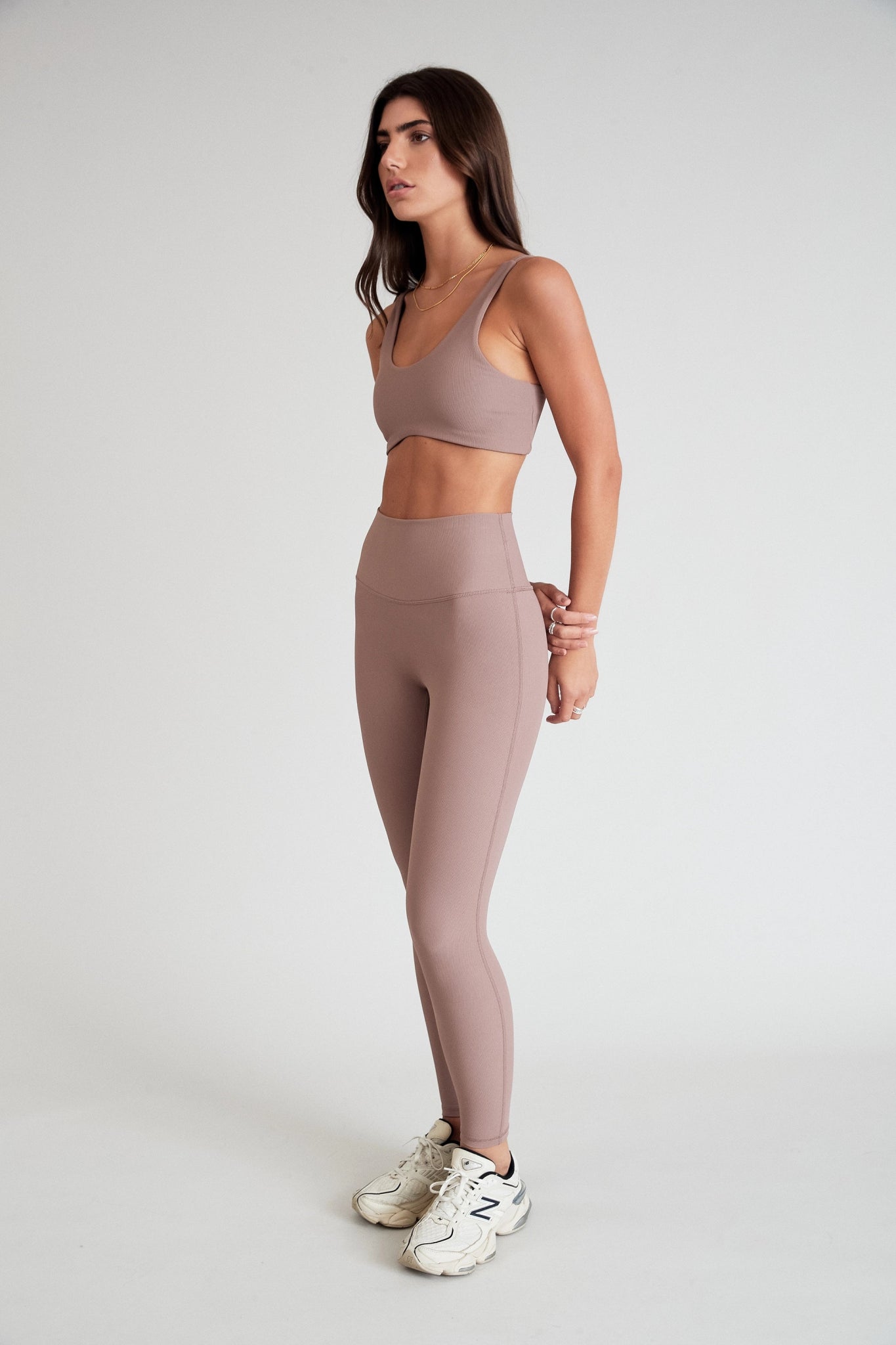 Eco Rib 7/8 Leggings (Latte) - All Fenix