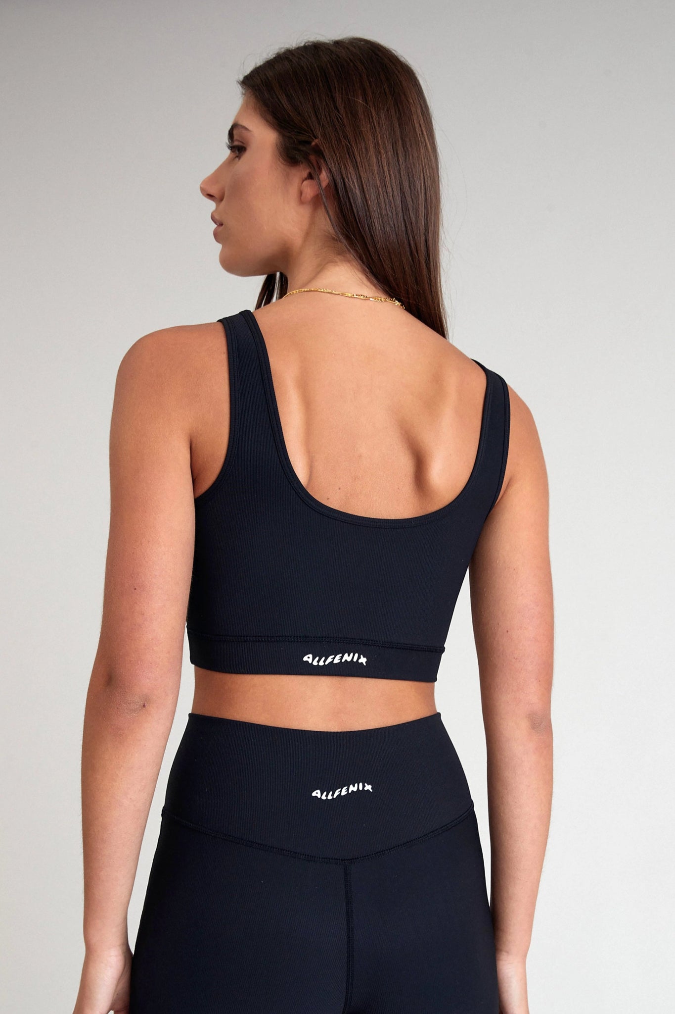 Eco Rib Contour Sports Bra (Black) - All Fenix