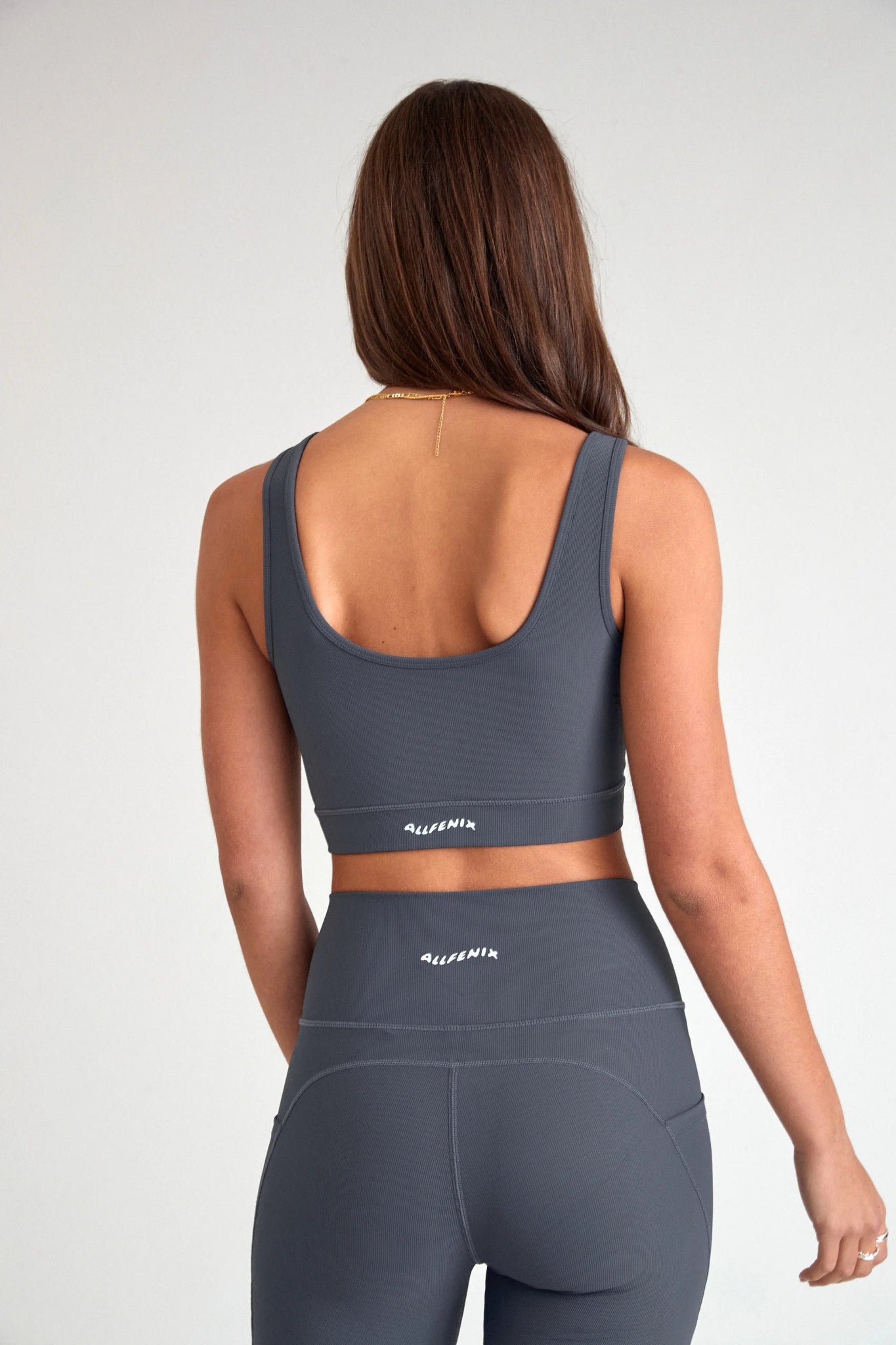 Eco Rib Contour Sports Bra (Steel) - All Fenix