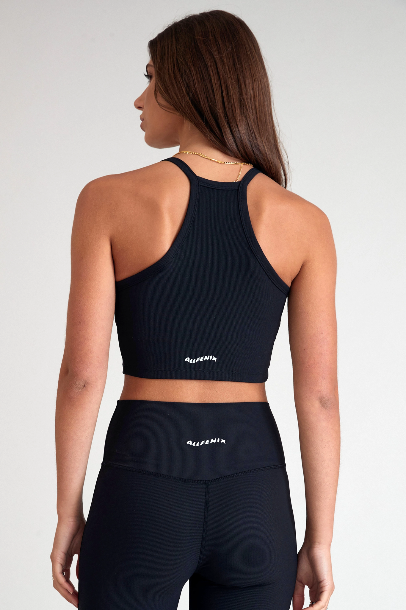 Eco Rib Strap Racer Crop (Black) - All Fenix