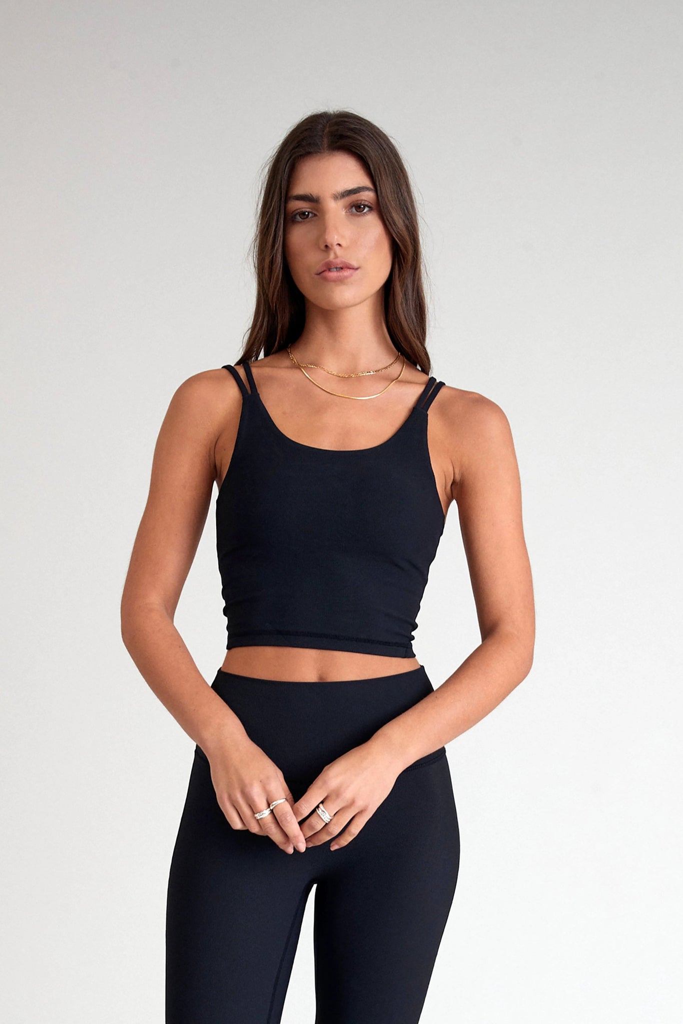 Eco Rib Strappy Crop (Black) - All Fenix