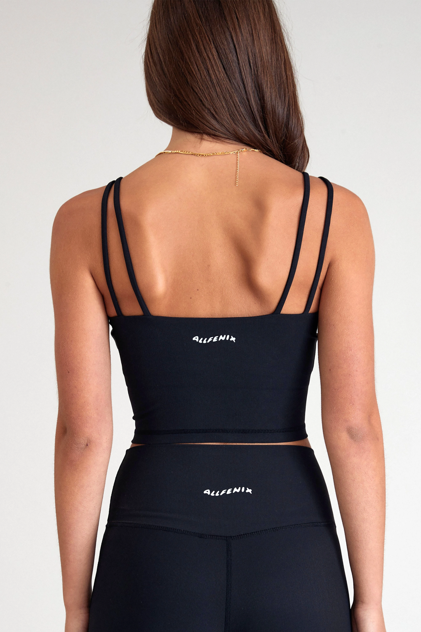 Eco Rib Strappy Crop (Black) - All Fenix