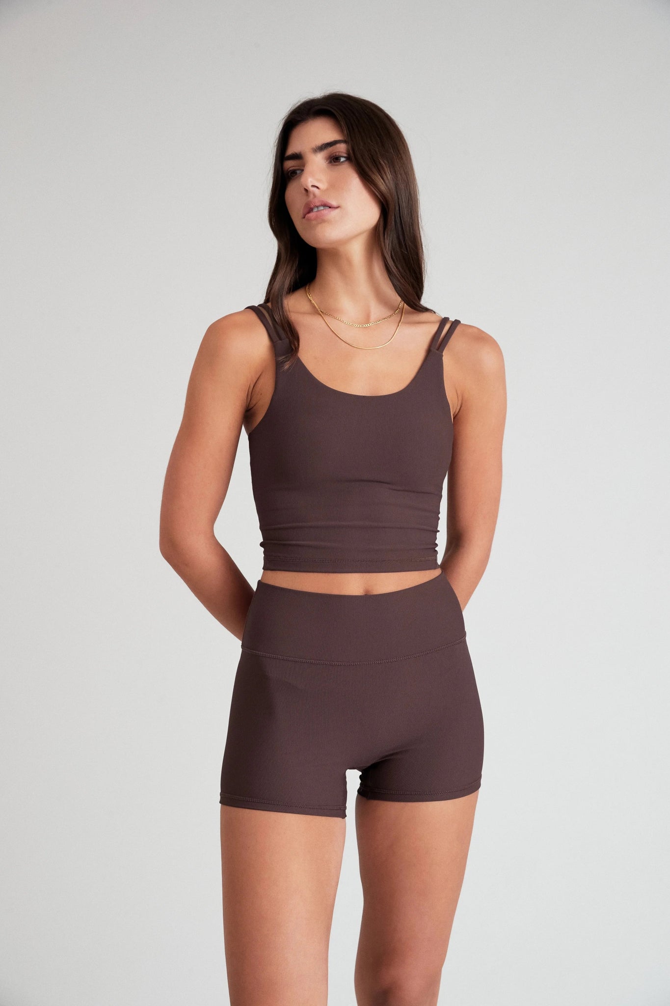 Eco Rib Strappy Crop (Espresso) - All Fenix