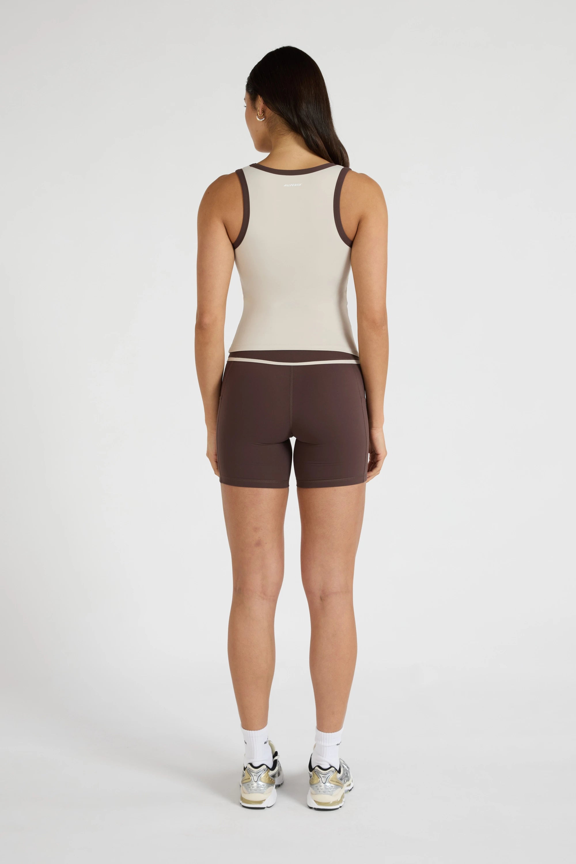 ALLFENIX CloudCore™ Contrast Bind Racer Tank - Stone