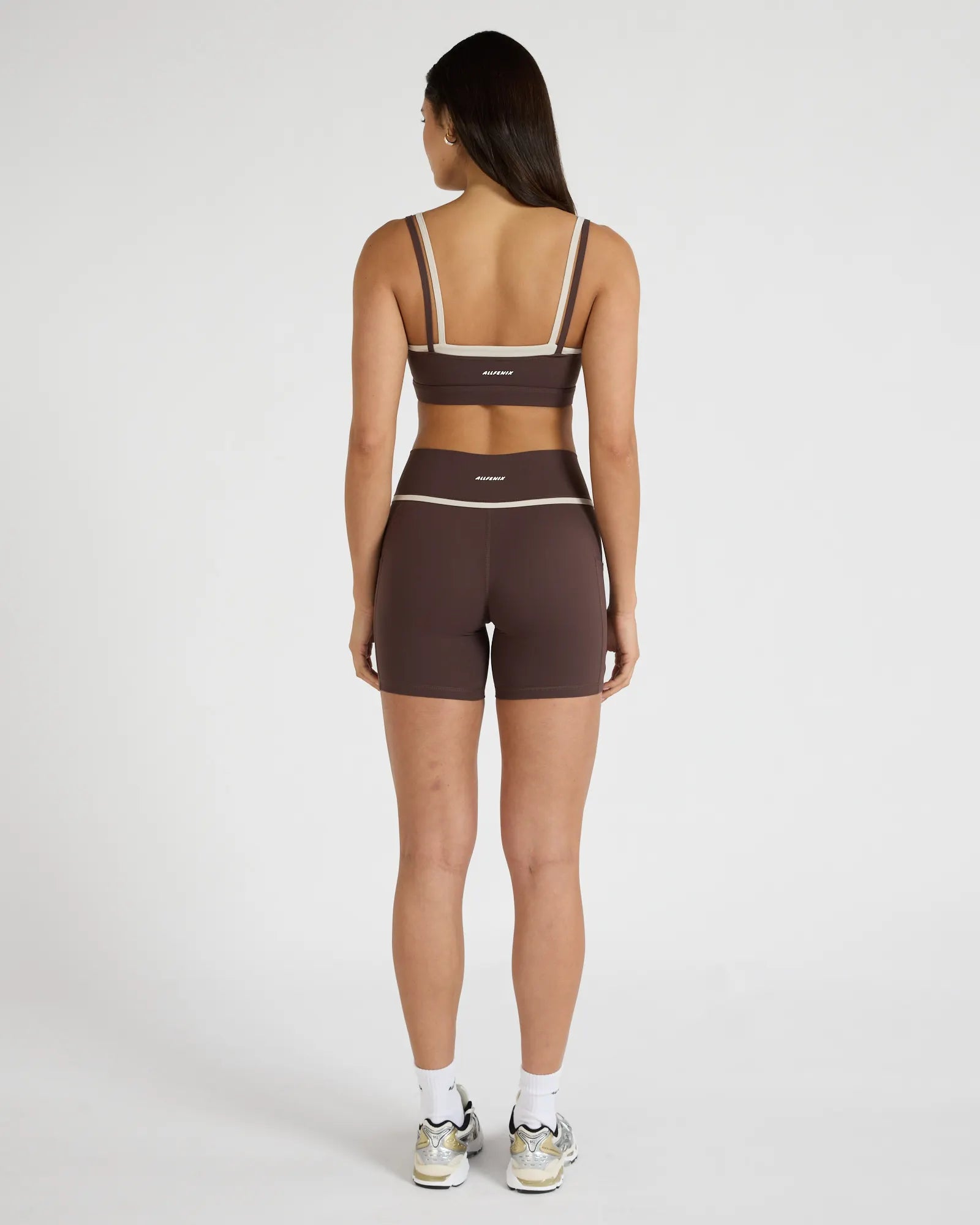 ALLFENIX CloudCore™ Double Layer Contrast Sports Bra - Espresso