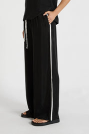 ALLFENIX Cupro Contrast Pant - Black