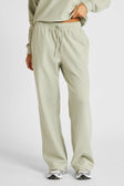 Micro-Rib Wide Leg Trackpant - Seagrass