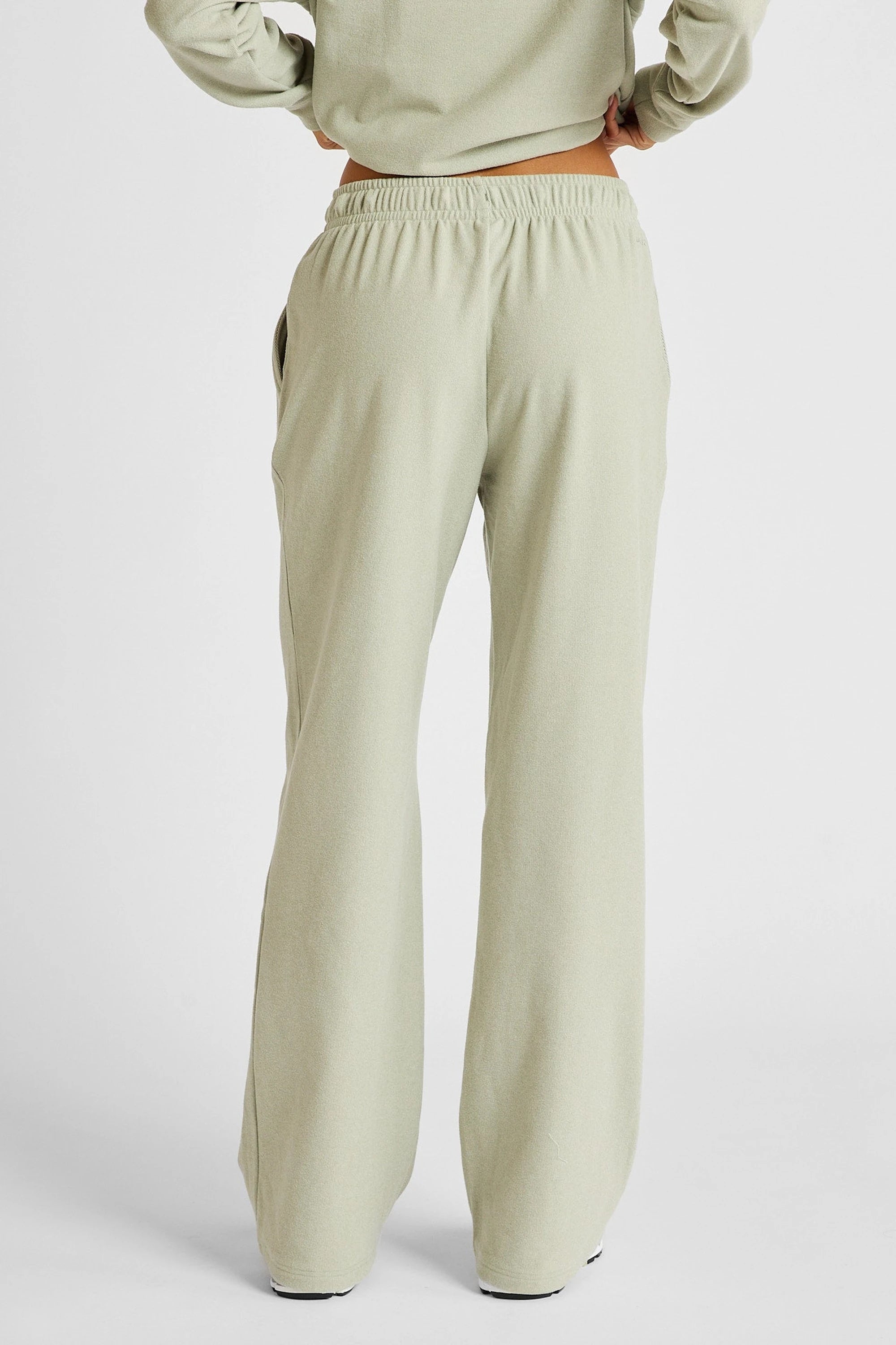 ALLFENIX Micro-Rib Wide Leg Trackpant in Seagrass, view 2