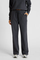 Micro-Rib Wide Leg Trackpant - Charcoal