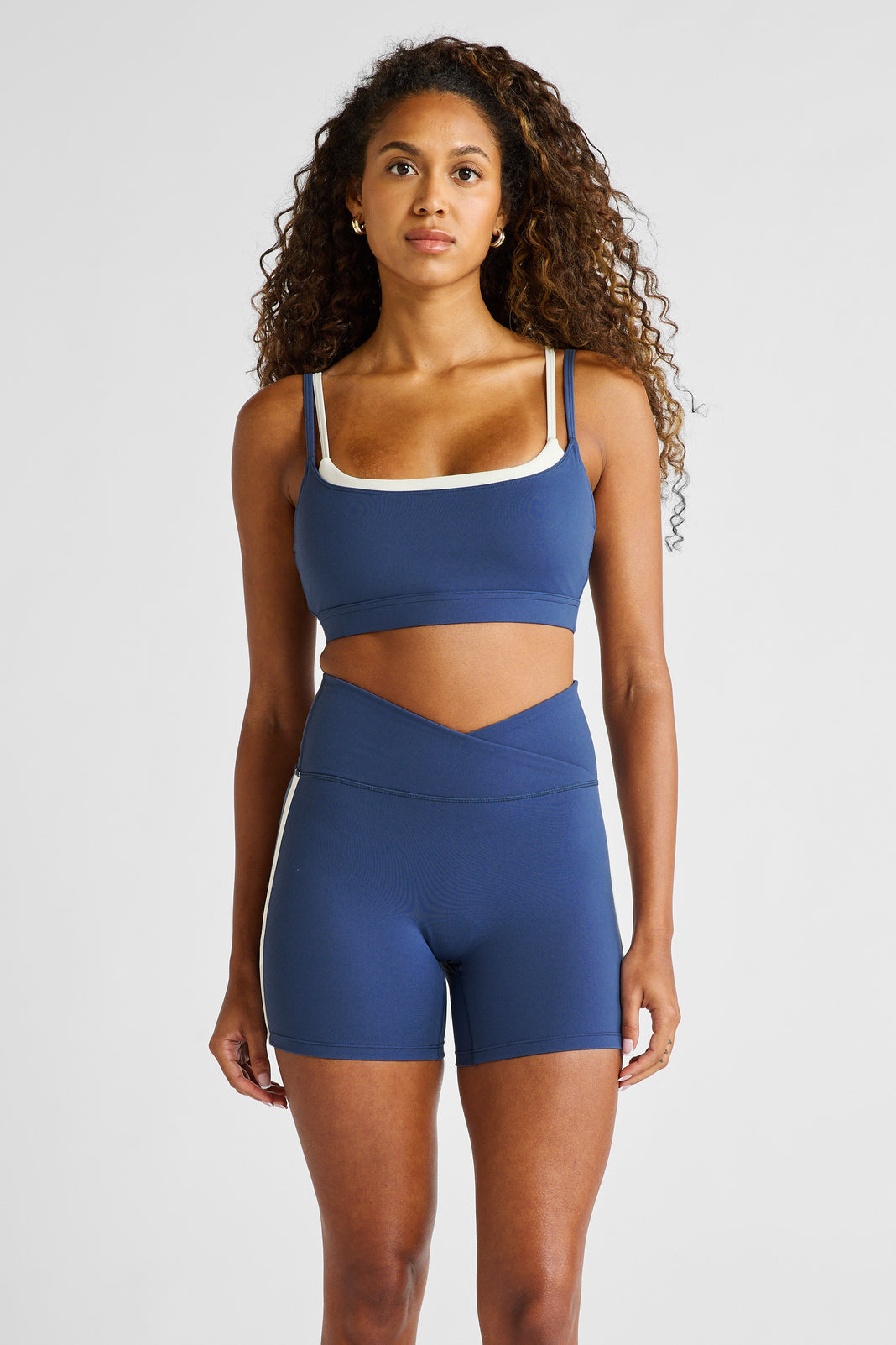 NEW ALLFENIX CloudCore™ Contrast Double Layer Sports Bra - Blue Indigo/Chalk