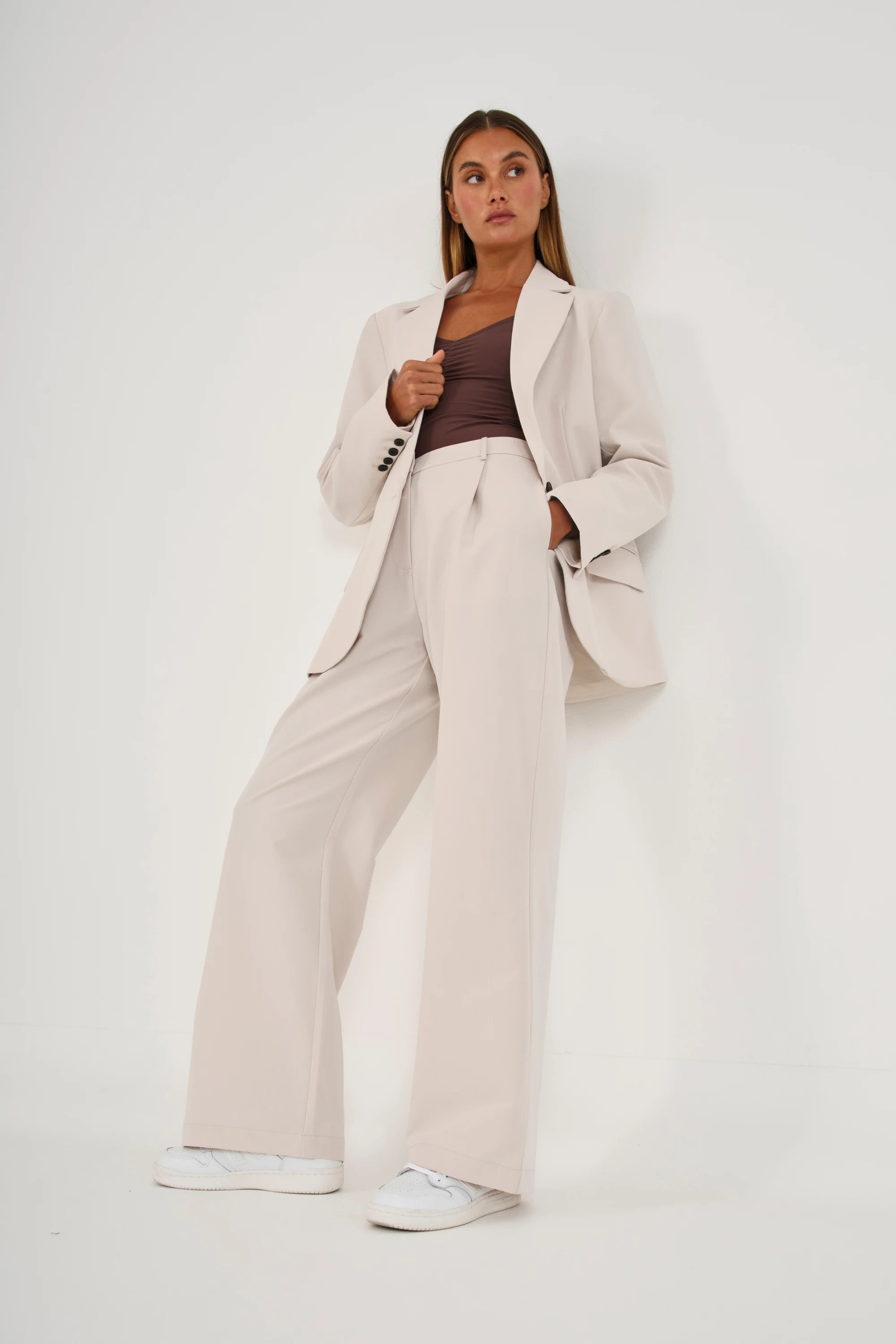 Pin Tuck Longline Pant