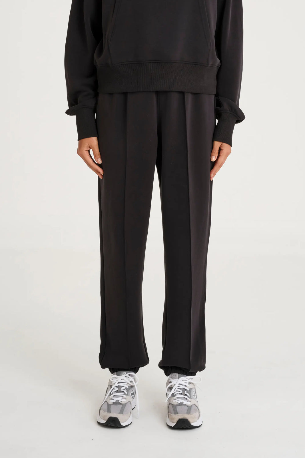 ALLFENIX Soft Luxury Cuffed Track Pant - Black