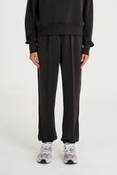 Soft Luxury Cuffed Track Pant - Black