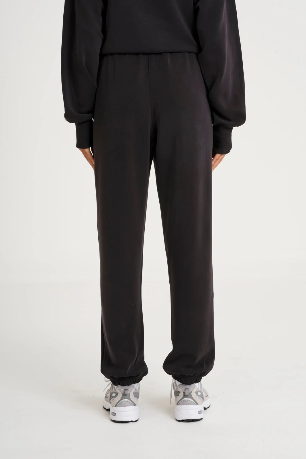 Soft Luxury Cuffed Track Pant - Black