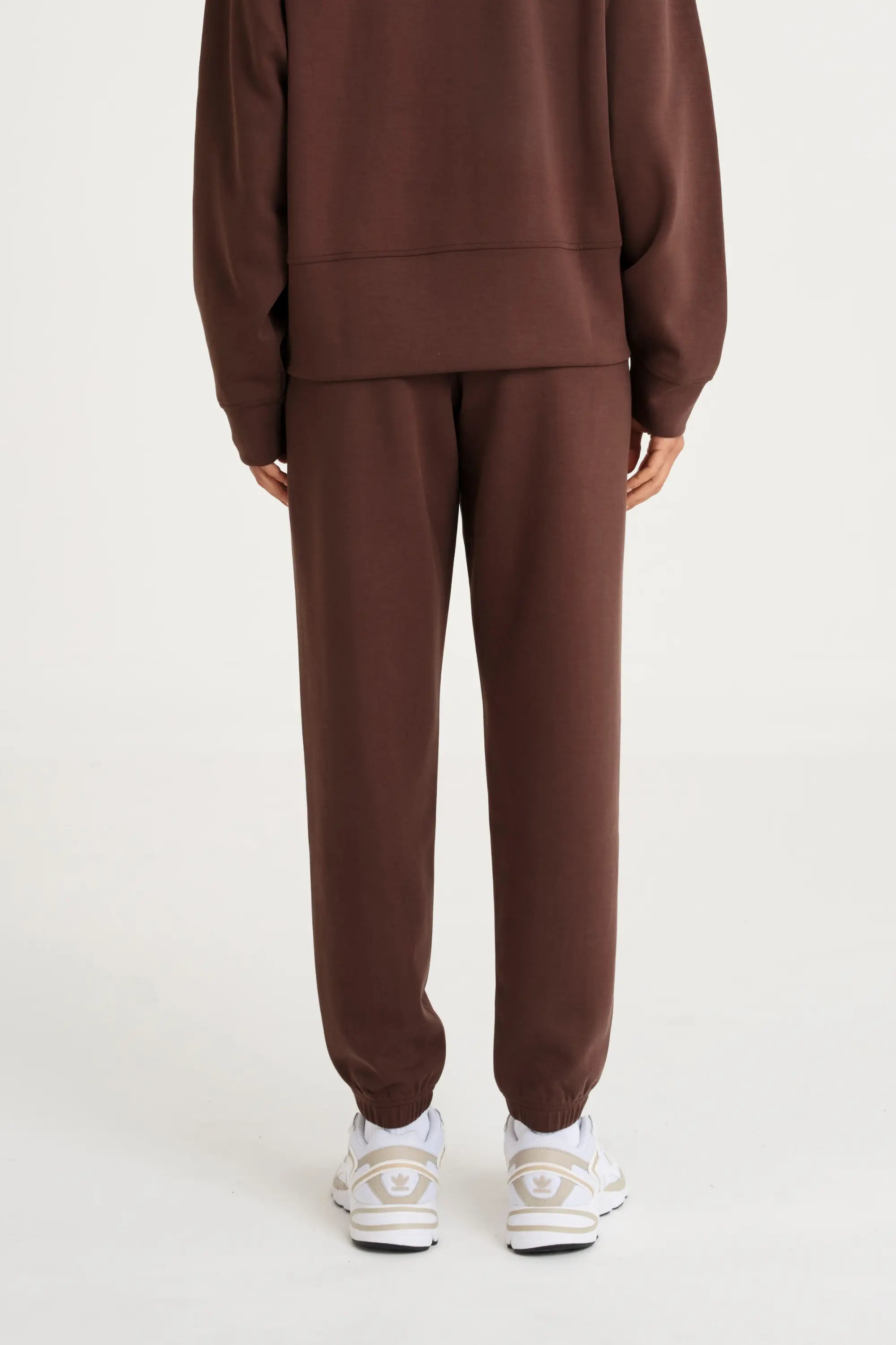 Soft Luxury Cuffed Track Pant - Espresso