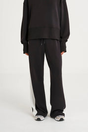 Soft Luxury Contrast Wide Leg Track Pant