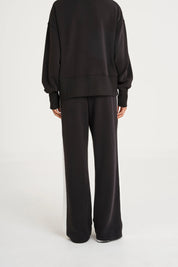 Soft Luxury Contrast Wide Leg Track Pant