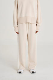 Soft Luxury Contrast Wide Leg Track Pant
