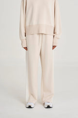 Soft Luxury Contrast Wide Leg Track Pant