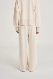 Soft Luxury Contrast Wide Leg Track Pant