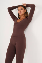 ALLFENIX CloudCore Lite Ruched V-Neck Long Sleeve