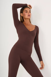 ALLFENIX CloudCore Lite Ruched V-Neck Long Sleeve