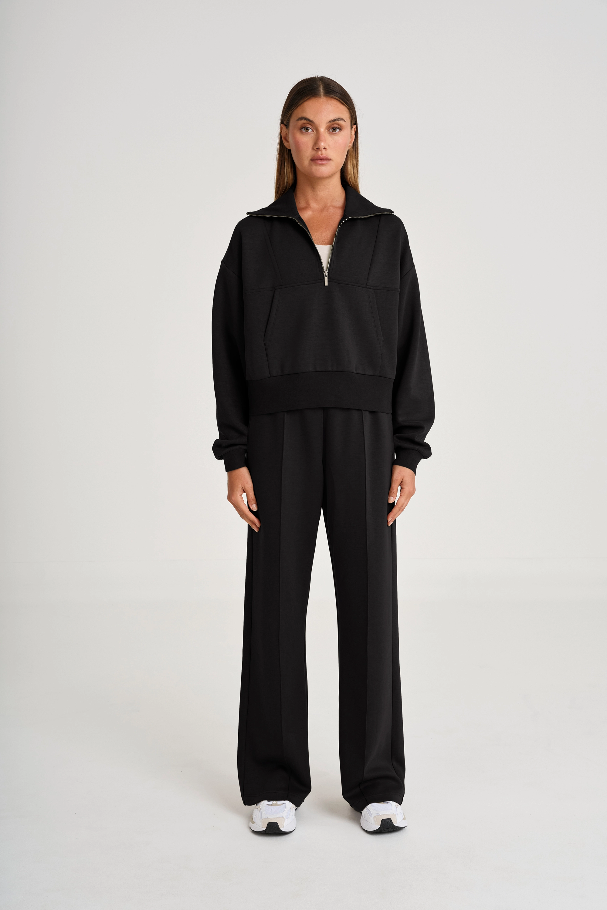 Soft Luxury 1/4 Zip Jumper - Black