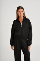 Soft Luxury 1/4 Zip Jumper - Black