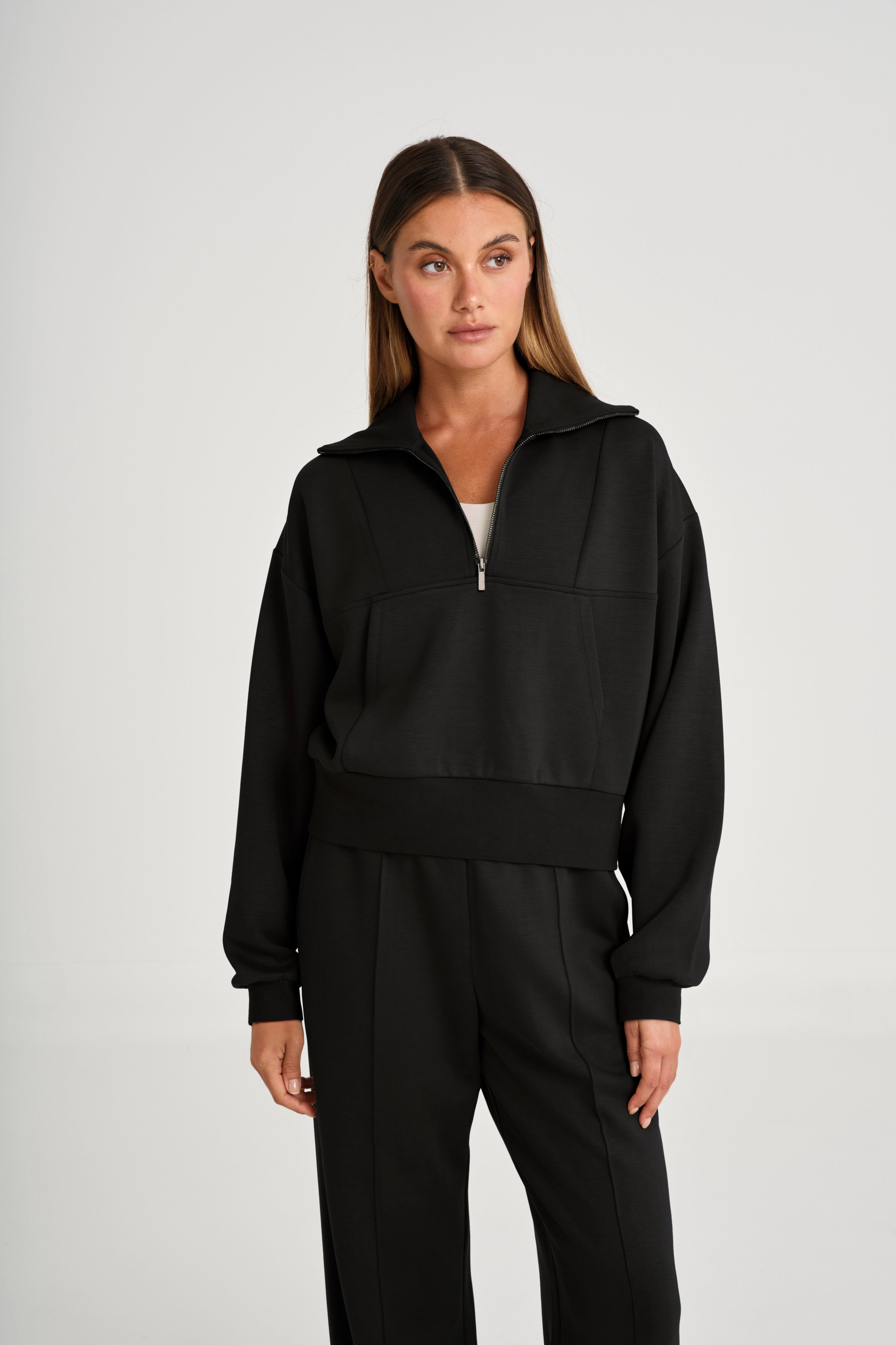 ALLFENIX Soft Luxury 1/4 Zip Jumper - Black