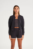 Soft Luxury Full Zip Jumper - Charcoal