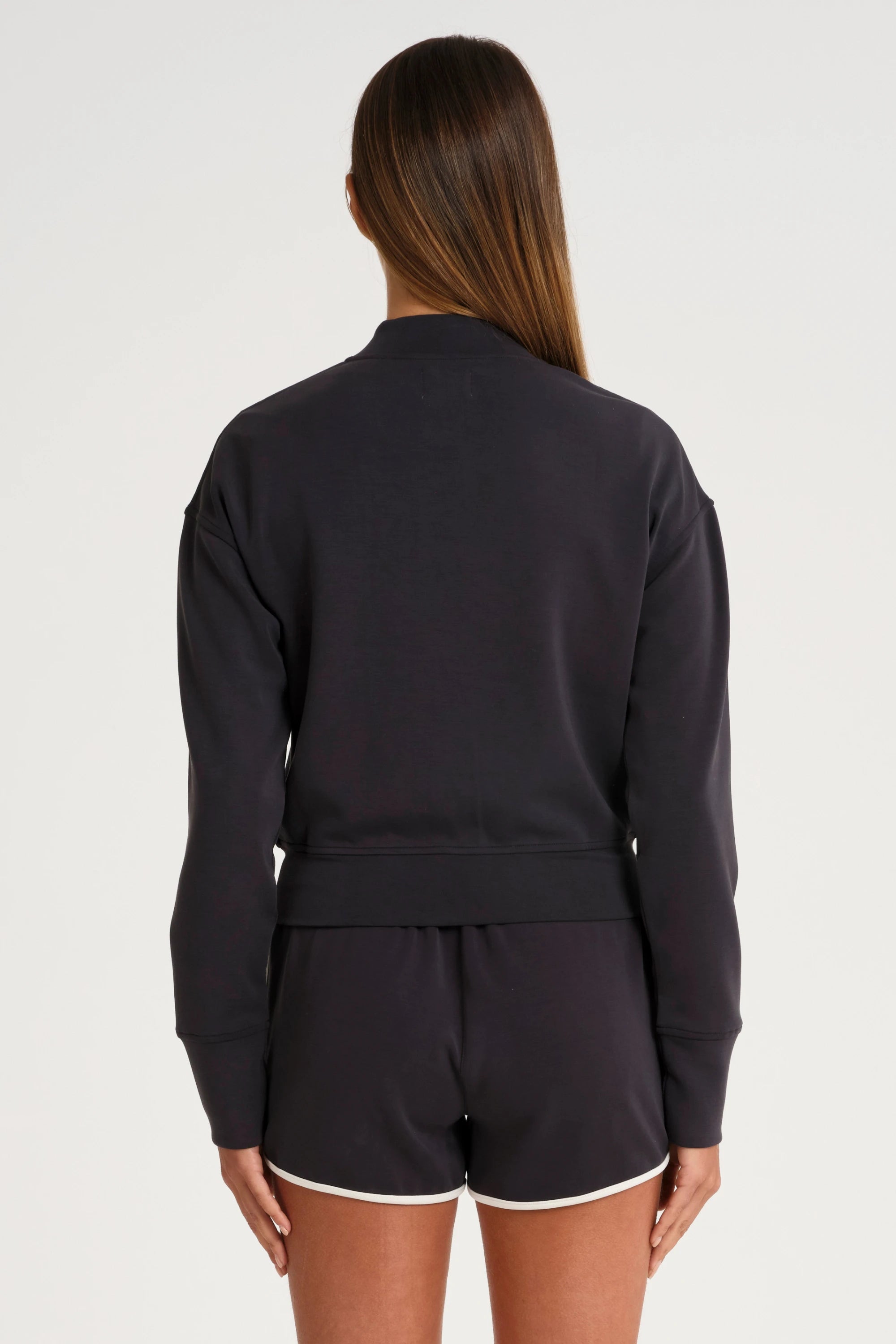 Soft Luxury Full Zip Jumper - Charcoal