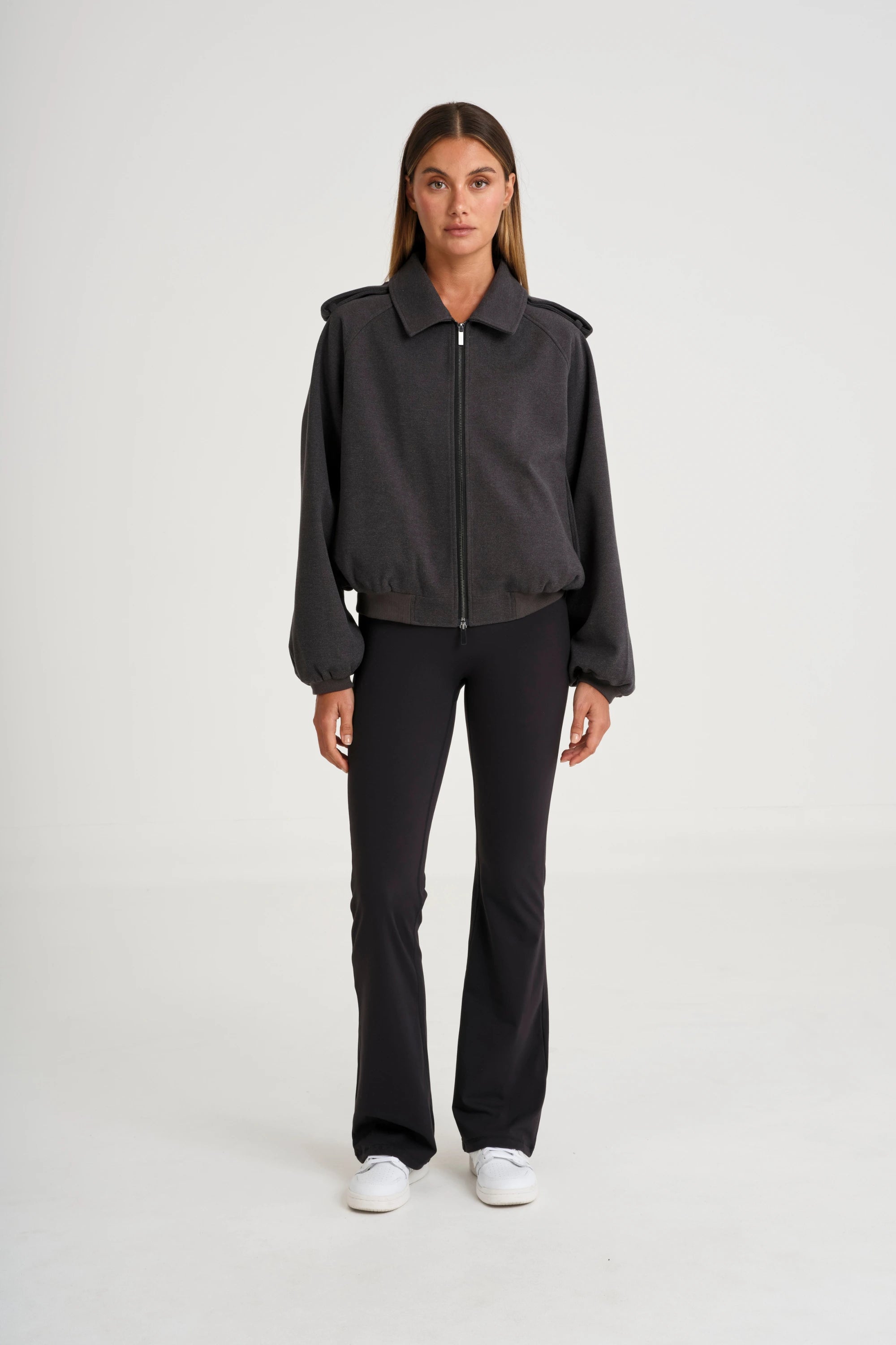 ブルゾン SELF PORTRAIT FW24 BOMBER HERRINGBONE (AW24052JB BLACK) Self-Portrait Black Herringbone Bomber Jacket – Ashia Mode