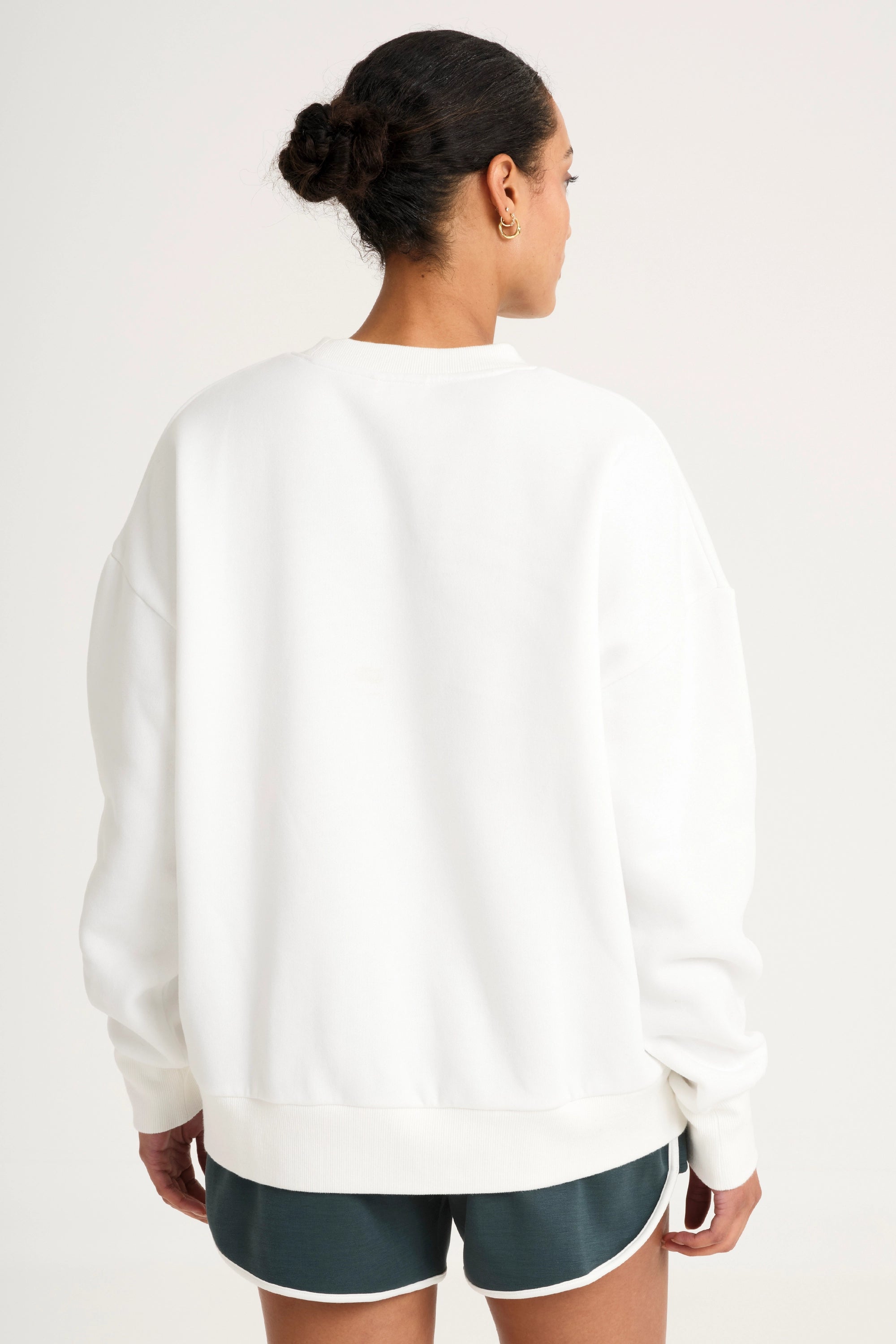 Collegiate Graphic Crew Neck Jumper - White
