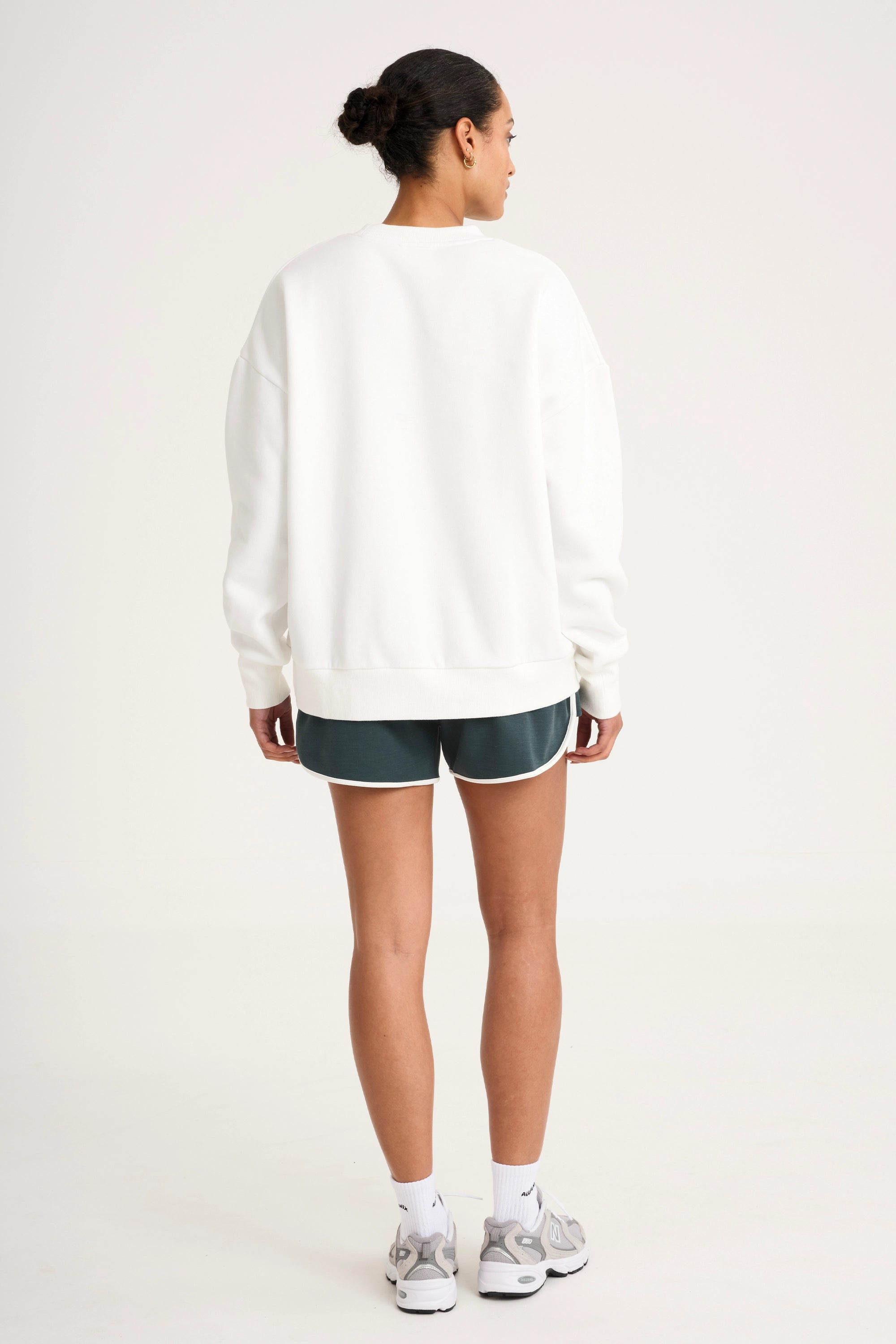 Collegiate Graphic Crew Neck Jumper - White