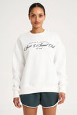 Collegiate Graphic Crew Neck Jumper - White