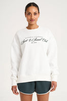 Collegiate Graphic Crew Neck Jumper - White