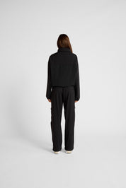Spray Paneled Windbreaker - Black