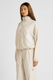 Spray Paneled Windbreaker - Stone