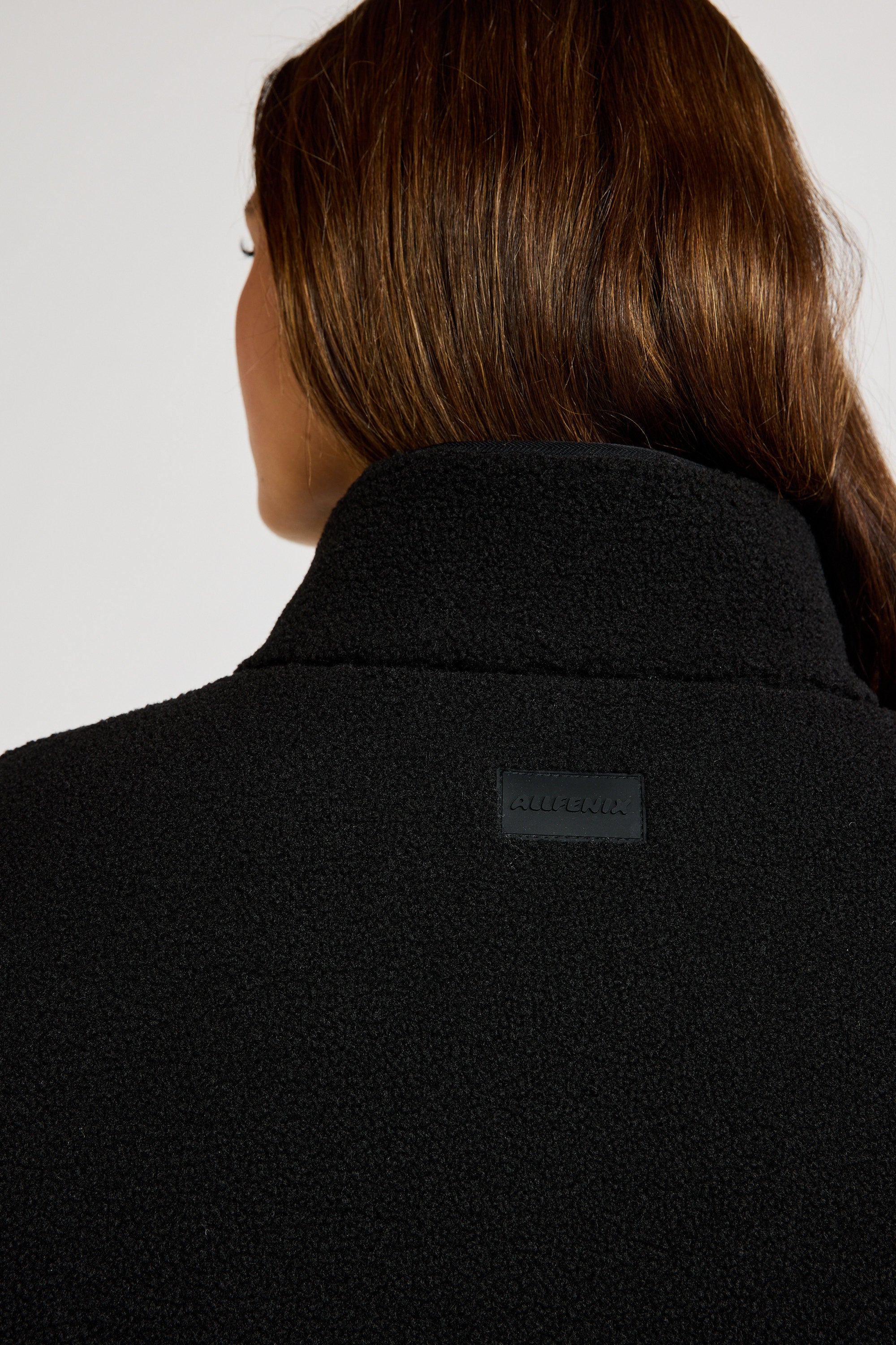 Reversible Quilted Sherpa Jacket - Black