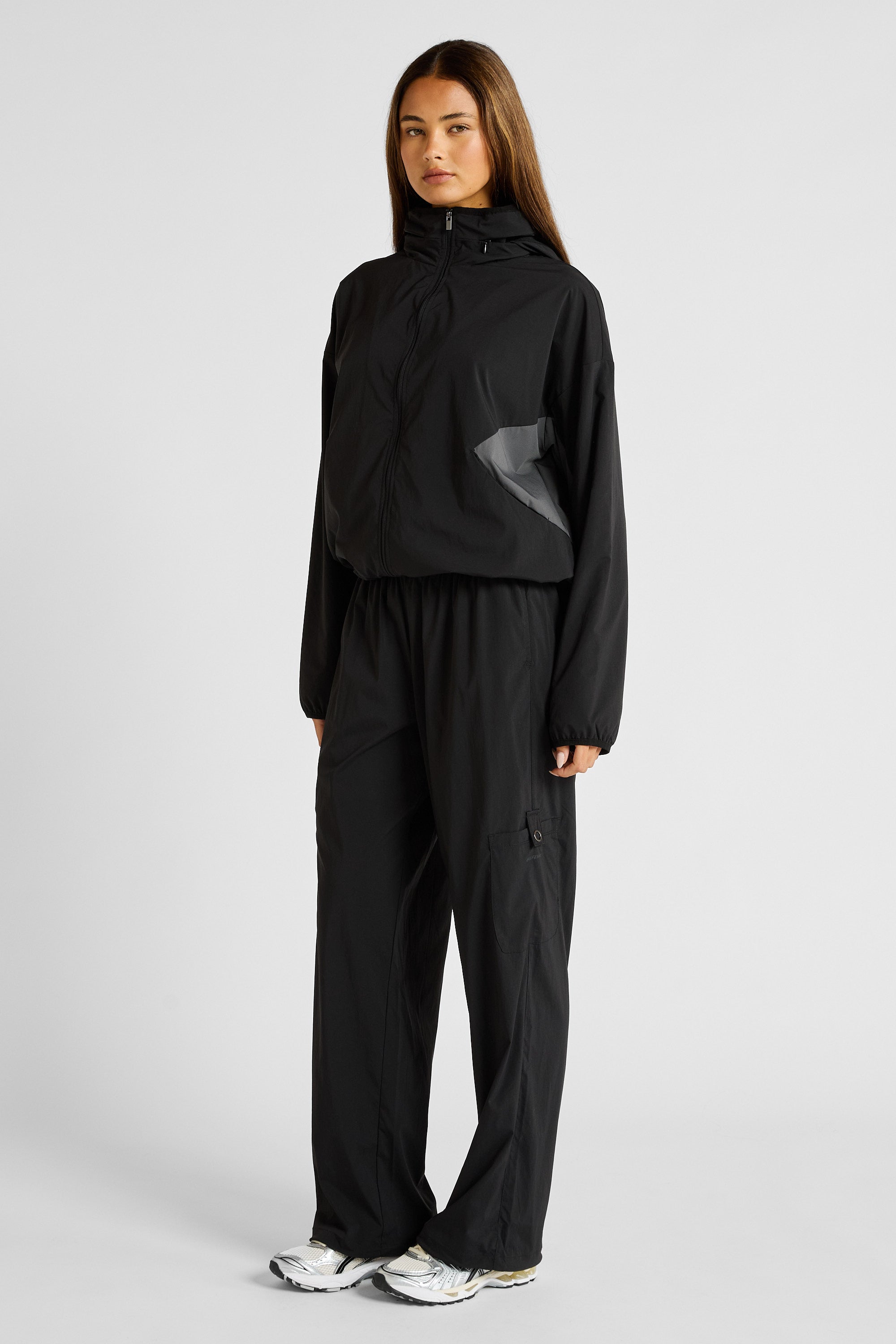 Spray Wide Leg Pocket Pant - Black