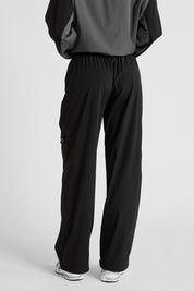 Spray Wide Leg Pocket Pant - Black