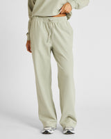 Micro-Rib Wide Leg Trackpant - Seagrass