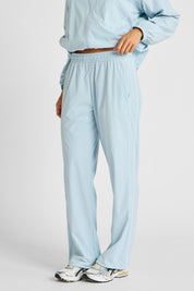 ALLFENIX Spray Contrast Piping Wide Leg Pant - Sky Blue / White
